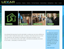 Tablet Screenshot of lexarhomes.com